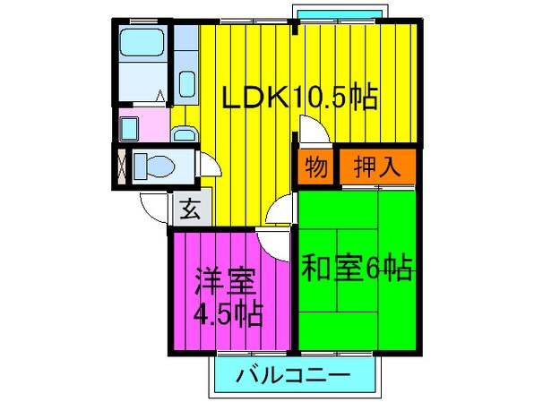 藤井ハイツの物件間取画像